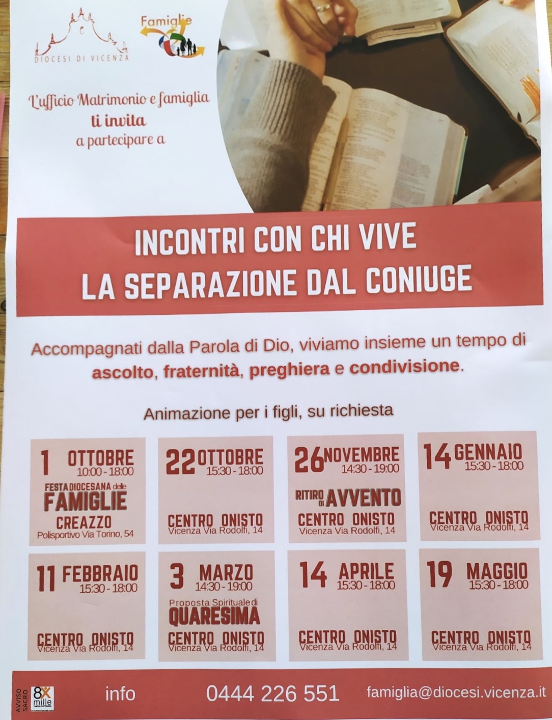 INCONTRI CON CHI VIVE LA SEPARAZIONE DAL CONIUGE
